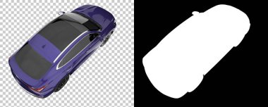 Realistic SUV isolated on background with mask. 3d rendering - illustration
