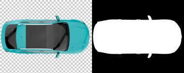 Realistic SUV isolated on background with mask. 3d rendering - illustration