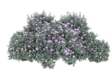 Realistic forest isolated on white background. 3d rendering - illustration