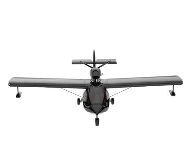 Commercial airplane isolated on background. 3d rendering - illustration