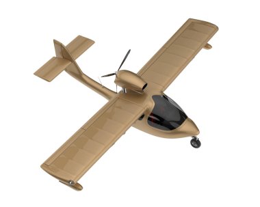 Commercial airplane isolated on background. 3d rendering - illustration