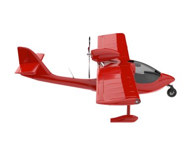 Commercial airplane isolated on background. 3d rendering - illustration