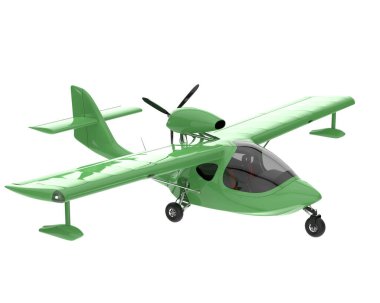 Commercial airplane isolated on background. 3d rendering - illustration