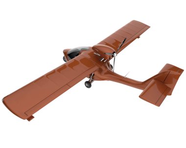 Commercial airplane isolated on background. 3d rendering - illustration