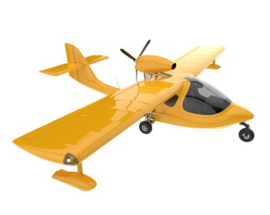 Commercial airplane isolated on background. 3d rendering - illustration