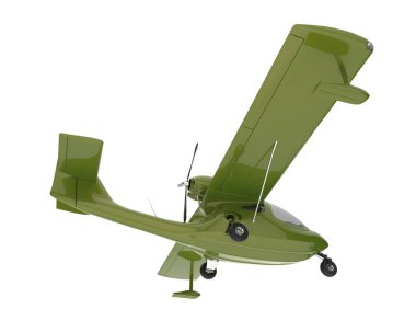 Commercial airplane isolated on background. 3d rendering - illustration