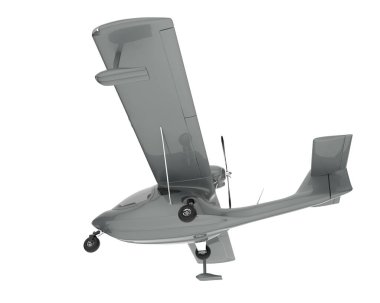 Commercial airplane isolated on background. 3d rendering - illustration