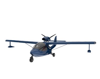 Commercial airplane isolated on background. 3d rendering - illustration