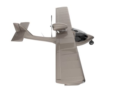 Airplane isolated on background. 3d rendering - illustration