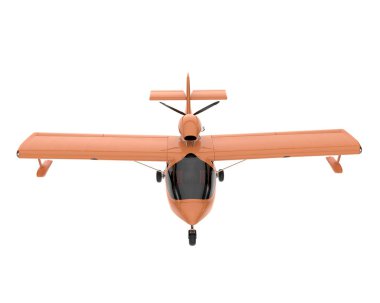 Airplane isolated on background. 3d rendering - illustration