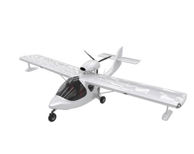 Airplane isolated on background. 3d rendering - illustration