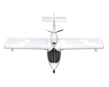 Airplane isolated on background. 3d rendering - illustration