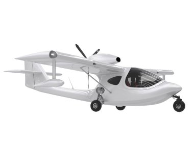 Airplane isolated on background. 3d rendering - illustration