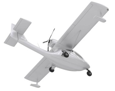 Airplane isolated on background. 3d rendering - illustration