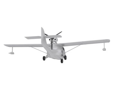 Airplane isolated on background. 3d rendering - illustration
