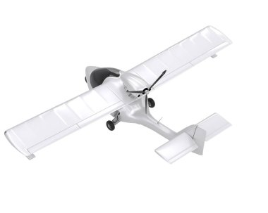 Airplane isolated on background. 3d rendering - illustration