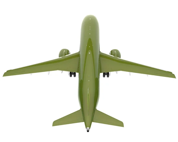 Commercial airplane isolated on background. 3d rendering - illustration