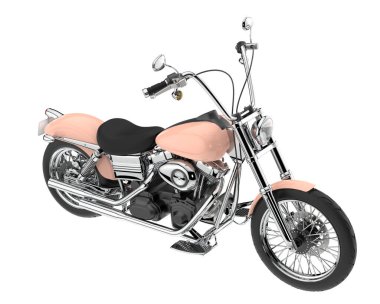 Motorcycle isolated on white background. 3d rendering - illustration