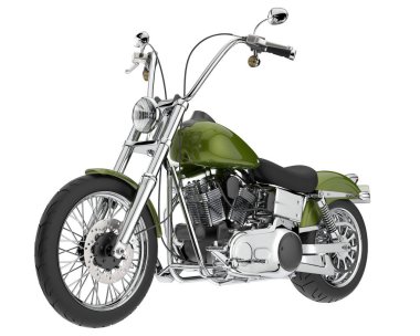 Motorcycle isolated on white background. 3d rendering - illustration