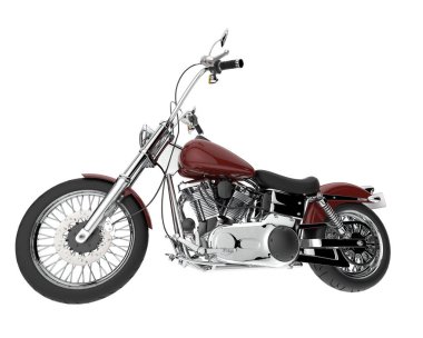 Motorcycle isolated on white background. 3d rendering - illustration