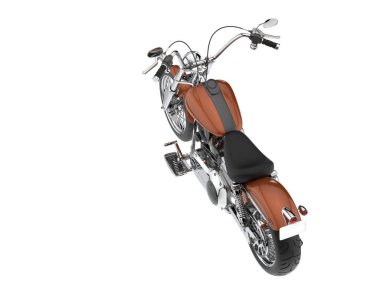Motorcycle isolated on white background. 3d rendering - illustration