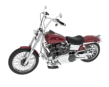 Motorcycle isolated on white background. 3d rendering - illustration