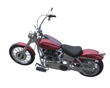 Motorcycle isolated on white background. 3d rendering - illustration