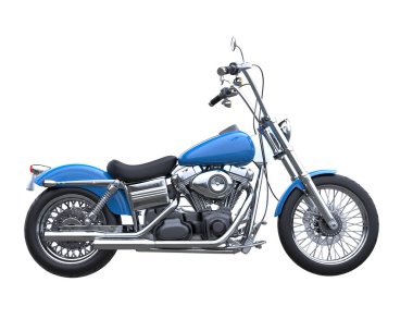 Motorcycle isolated on white background. 3d rendering - illustration