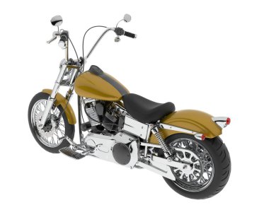 Motorcycle isolated on white background. 3d rendering - illustration
