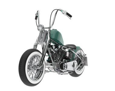 Motorcycle isolated on white background. 3d rendering - illustration