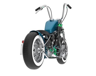 Motorcycle isolated on white background. 3d rendering - illustration