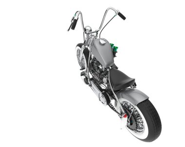 Motorcycle isolated on white background. 3d rendering - illustration