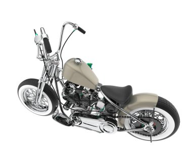 Motorcycle isolated on white background. 3d rendering - illustration