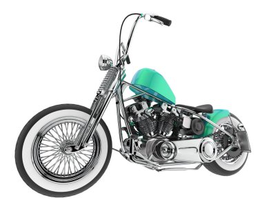 Motorcycle isolated on white background. 3d rendering - illustration
