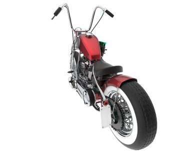 Motorcycle isolated on white background. 3d rendering - illustration