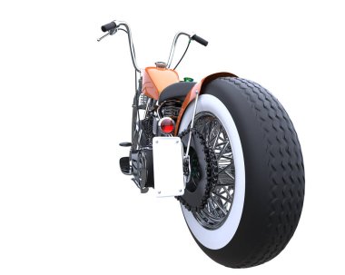 Motorcycle isolated on white background. 3d rendering - illustration