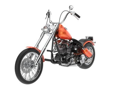 Motorcycle isolated on white background. 3d rendering - illustration