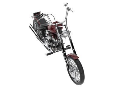 Motorcycle isolated on white background. 3d rendering - illustration