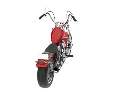 Motorcycle isolated on white background. 3d rendering - illustration
