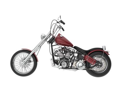 Motorcycle isolated on white background. 3d rendering - illustration