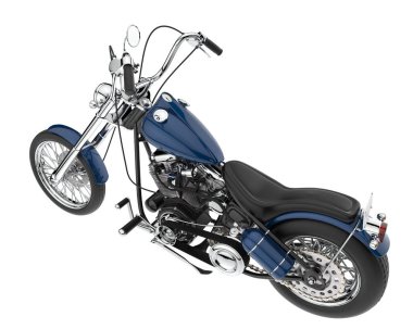 Motorcycle isolated on white background. 3d rendering - illustration