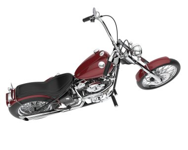 Motorcycle isolated on white background. 3d rendering - illustration