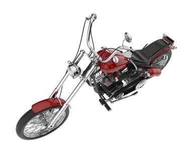 Motorcycle isolated on white background. 3d rendering - illustration