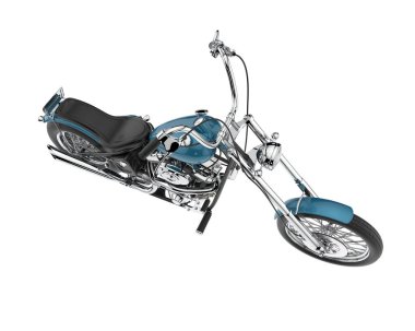 Motorcycle isolated on white background. 3d rendering - illustration