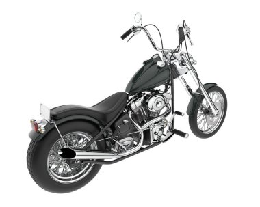 Motorcycle isolated on white background. 3d rendering - illustration