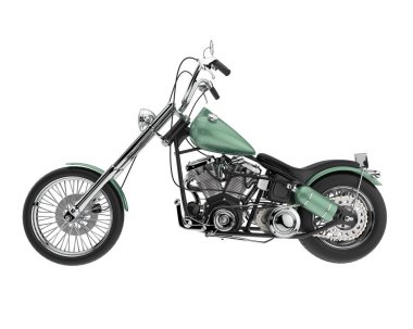 Motorcycle isolated on white background. 3d rendering - illustration