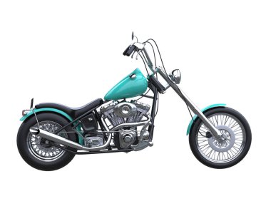Motorcycle isolated on white background. 3d rendering - illustration