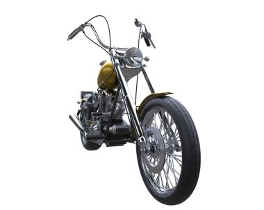 Motorcycle isolated on white background. 3d rendering - illustration