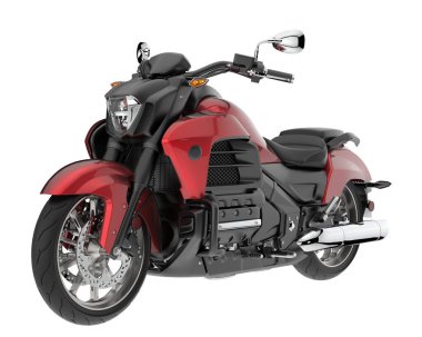 Motorcycle isolated on white background. 3d rendering - illustration