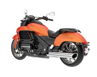 Motorcycle isolated on white background. 3d rendering - illustration